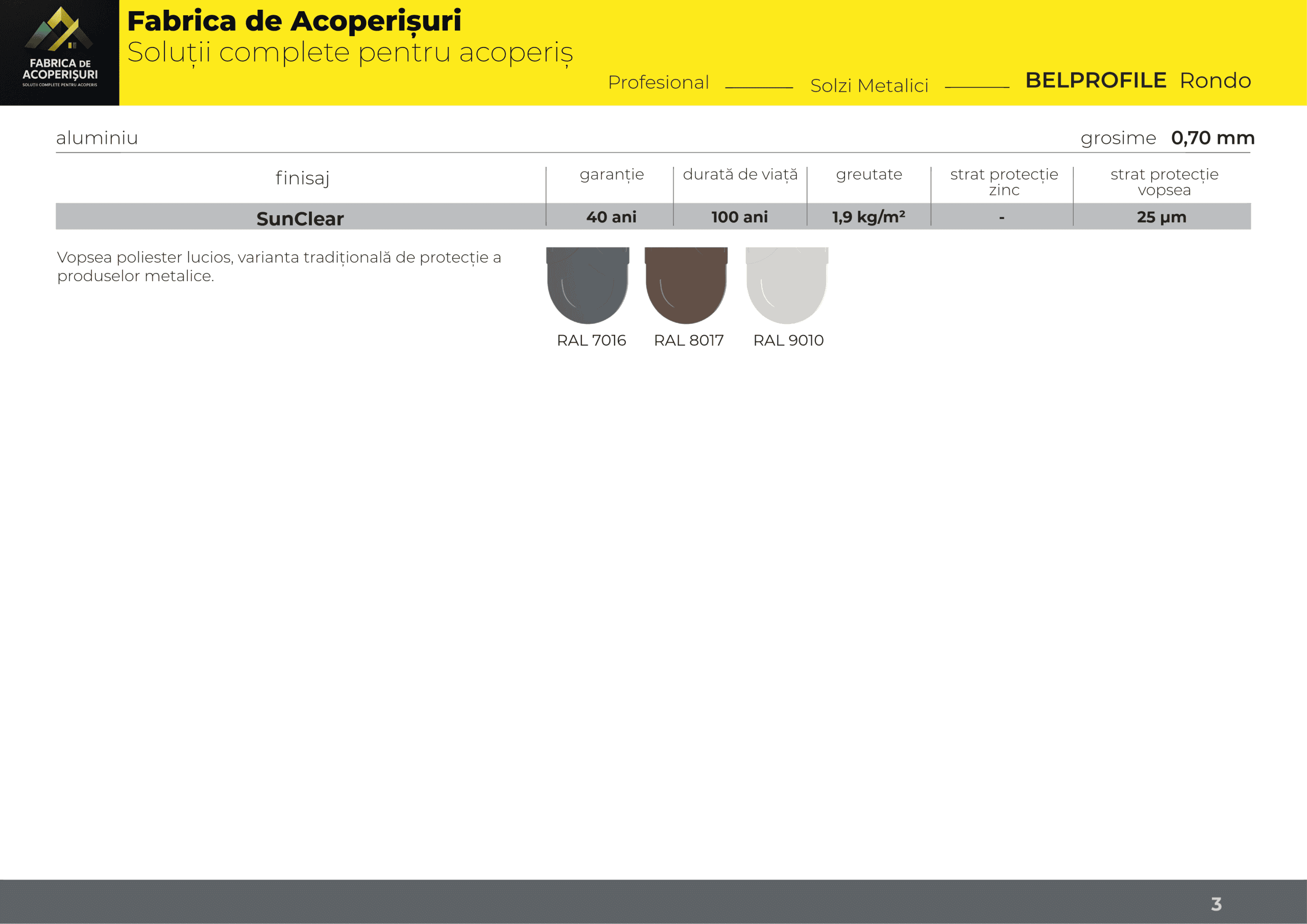 Detaliu îmbinare solzi RONDO