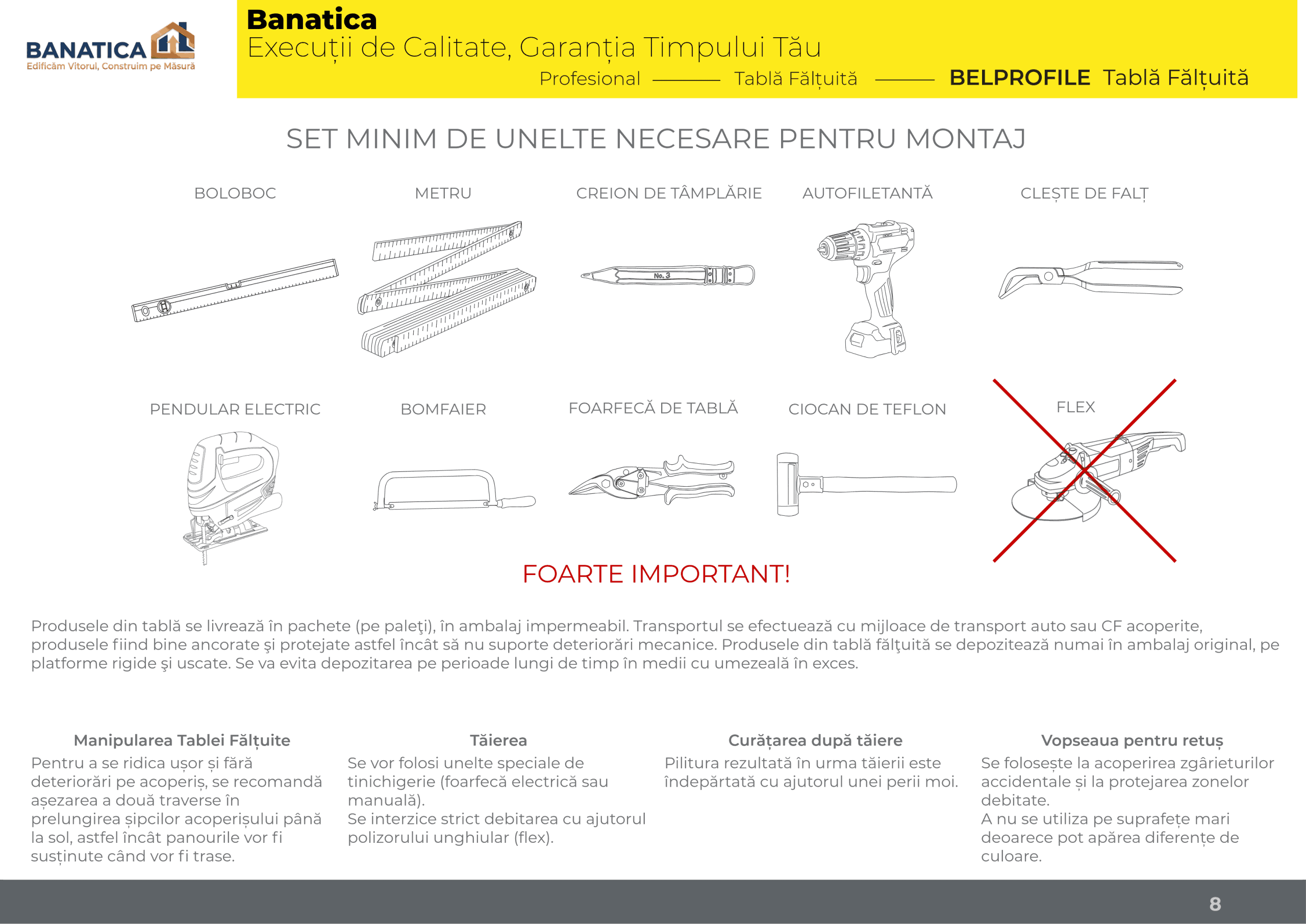 Acoperiș finalizat cu tablă fălțuită Bellprofile – vedere de ansamblu