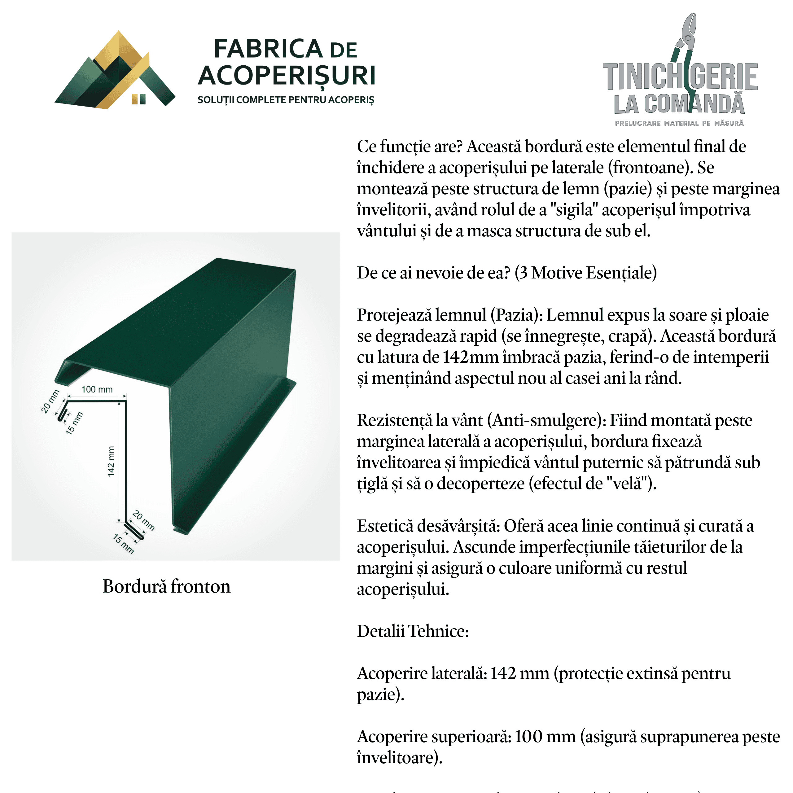 Detaliu tinichigerie civilă