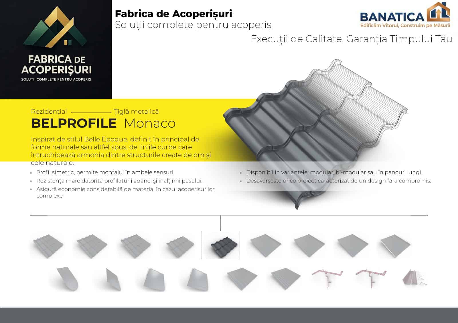 Țiglă metalică Bellprofile Monaco