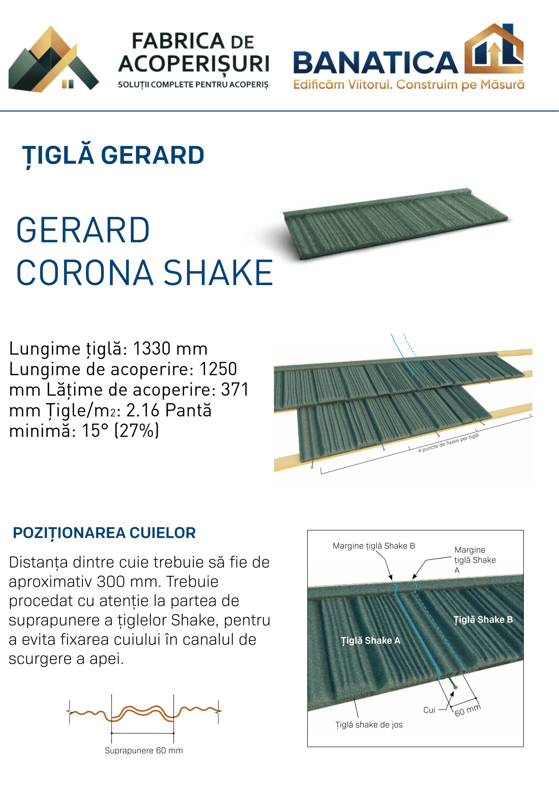 Gerard Corona Shake – fișă model
